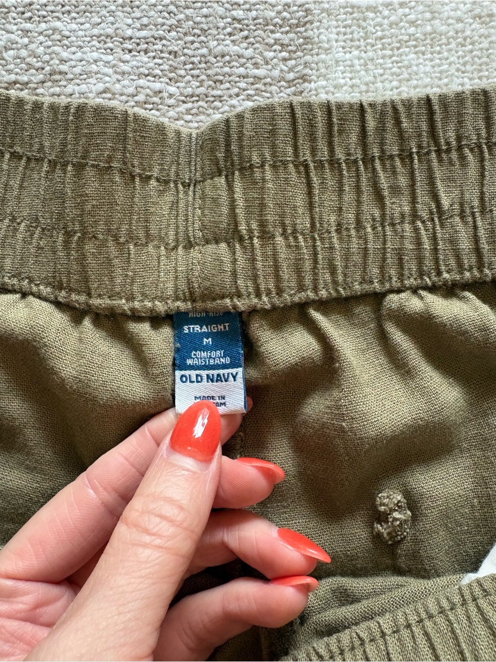 Old Navy High Rise Straight Linen Pant - Picture 5 of 9